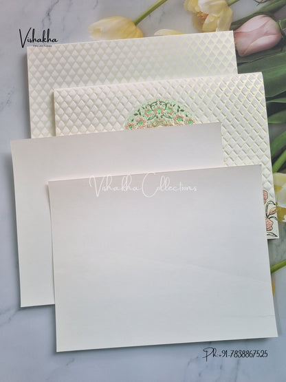 Semi Box Ganesh Ji Hindu Sikh invitation Cards CR-702P