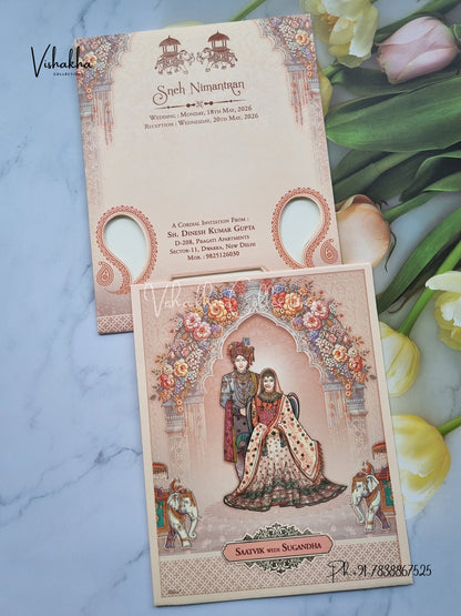 Dulah Dulhan Hindu Sikh invitation Cards CR-7035