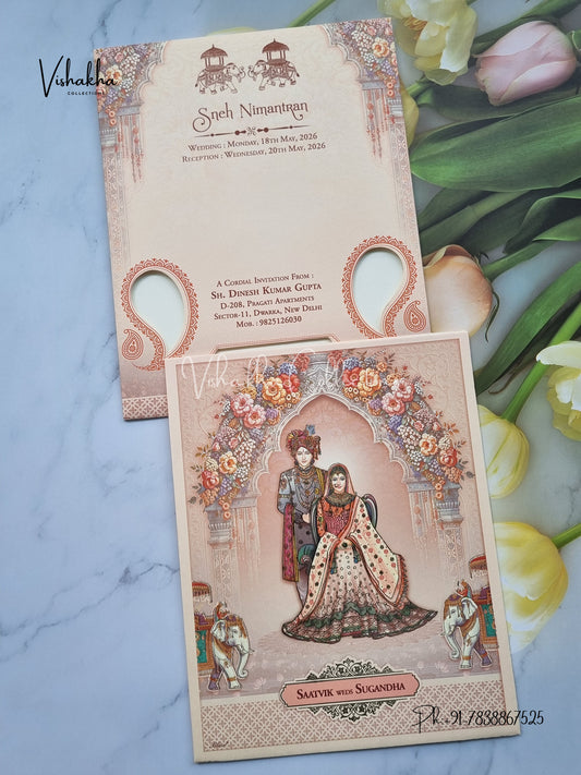 Dulah Dulhan Hindu Sikh invitation Cards CR-7035