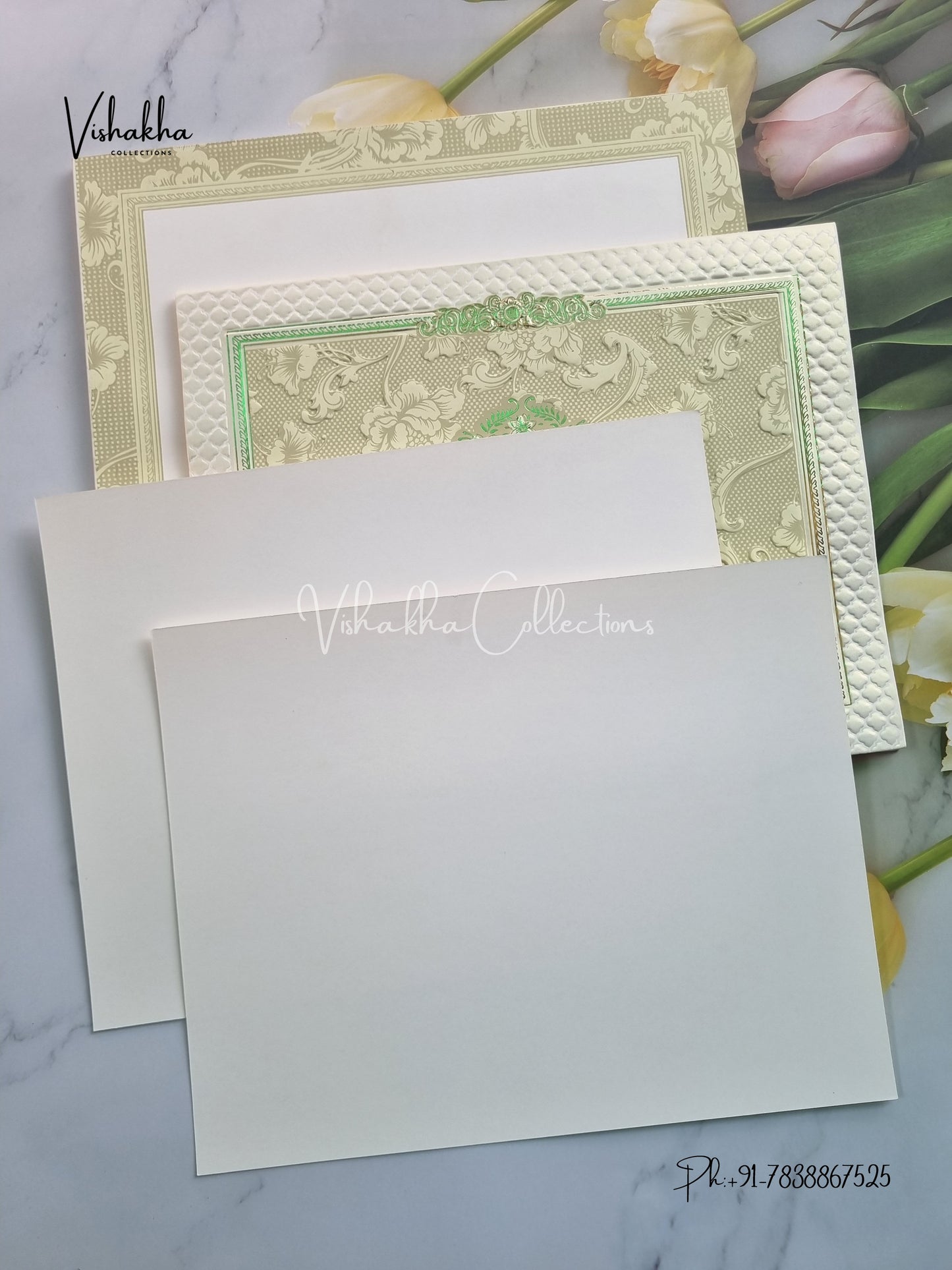 Semi Box Ganesh Ji Hindu Sikh invitation Cards CR-703G