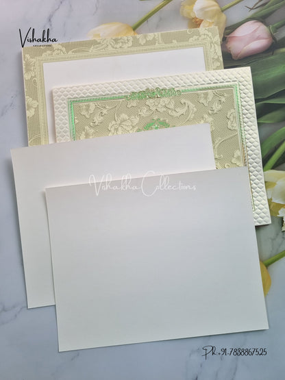 Semi Box Ganesh Ji Hindu Sikh invitation Cards CR-703G