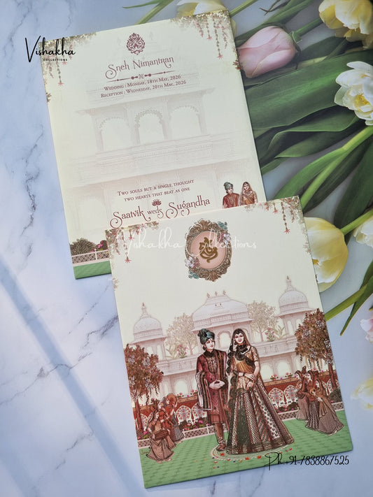 Dulah Dulhan Hindu Sikh invitation Cards CR-7045