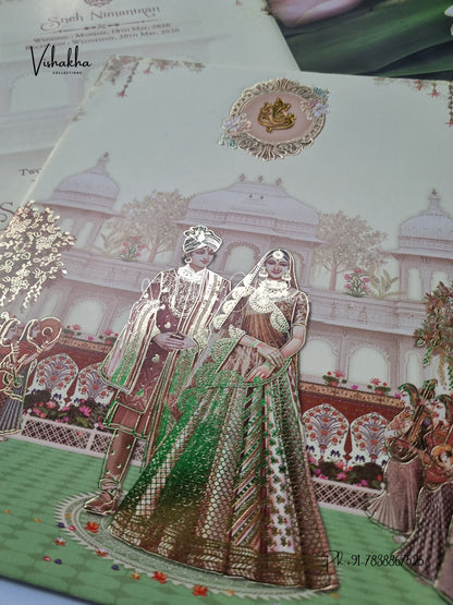 Dulah Dulhan Hindu Sikh invitation Cards CR-7045