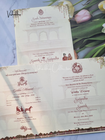 Dulah Dulhan Hindu Sikh invitation Cards CR-7045