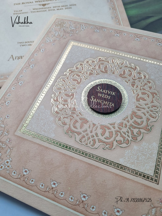 Semi Box Hindu Muslim Christian Sikh invitation Cards CR-7068