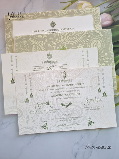 Hindu Sikh Padded invitation Cards CR-709