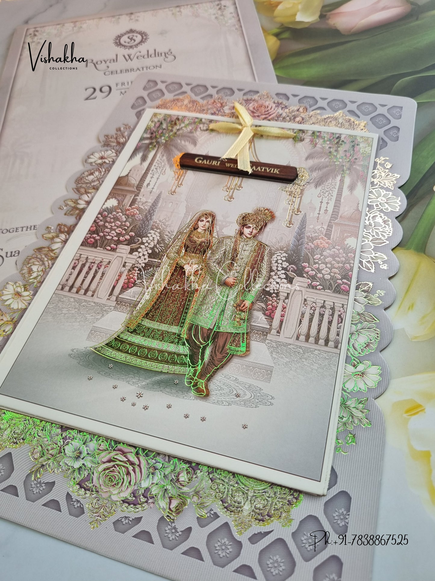 Dulah Dulhan Hindu Sikh invitation Cards CR-8043