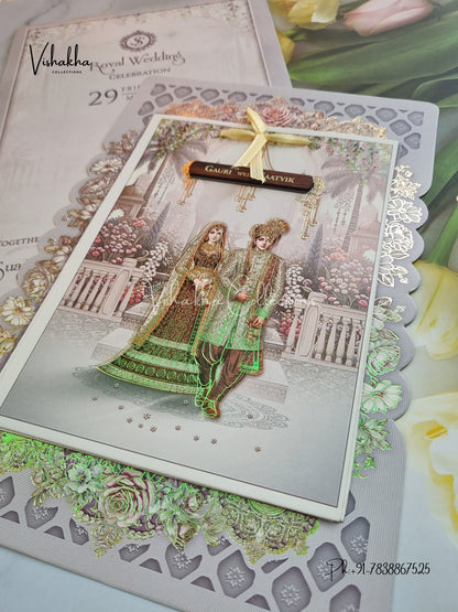 Dulah Dulhan Hindu Sikh invitation Cards CR-8043