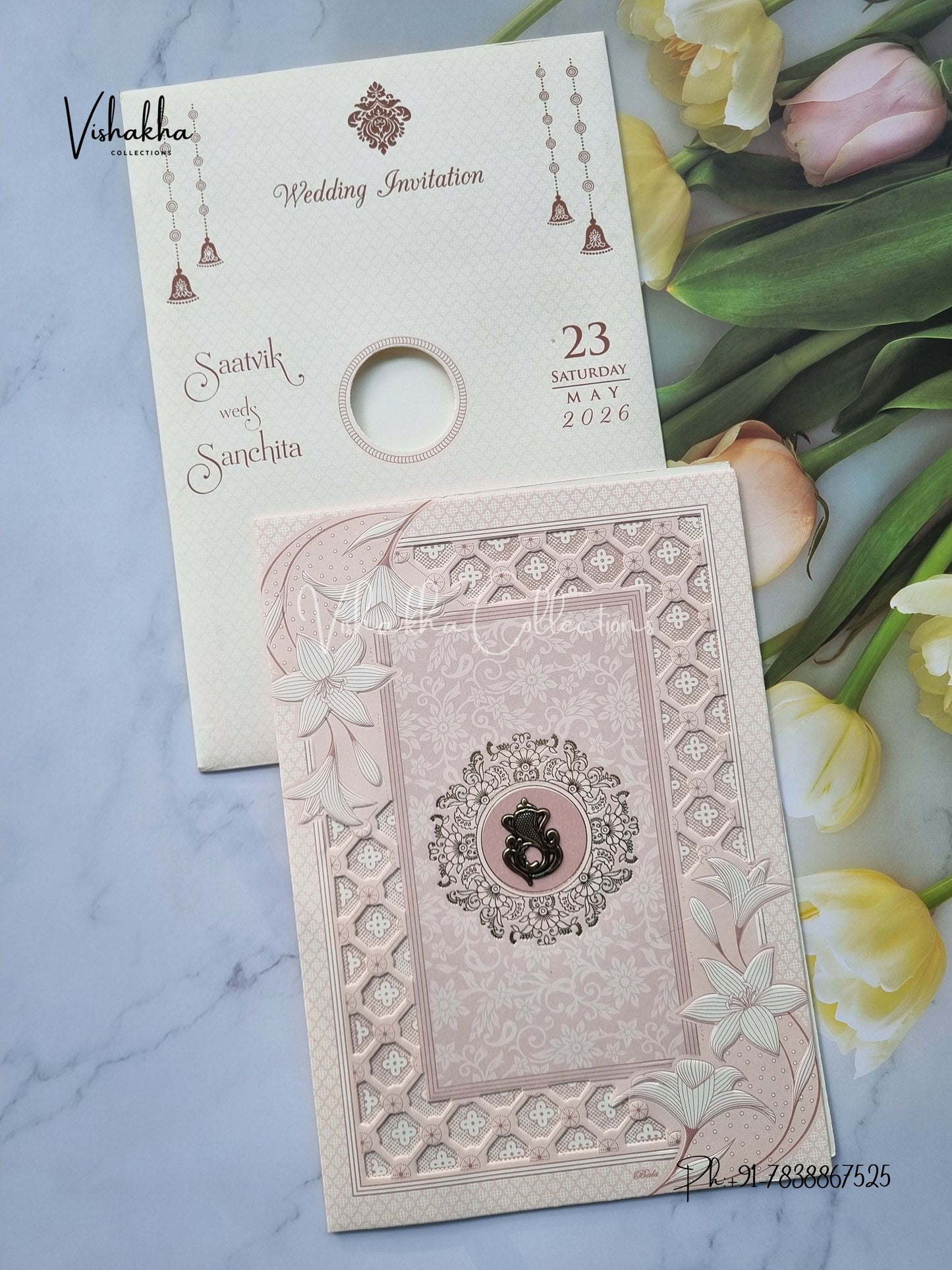 Ganesh Ji Hindu Sikh invitation Cards CR-8063