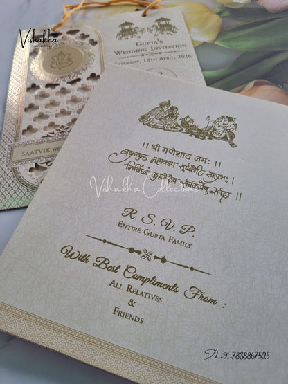 Ganesh Ji Hindu Sikh Carry Bag invitation Cards CR-8064