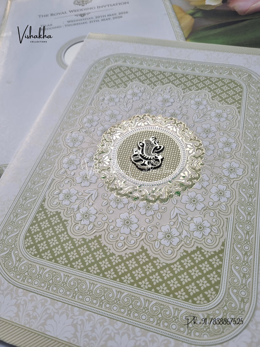 Ganesh Ji Hindu Sikh invitation Cards CR-8066G