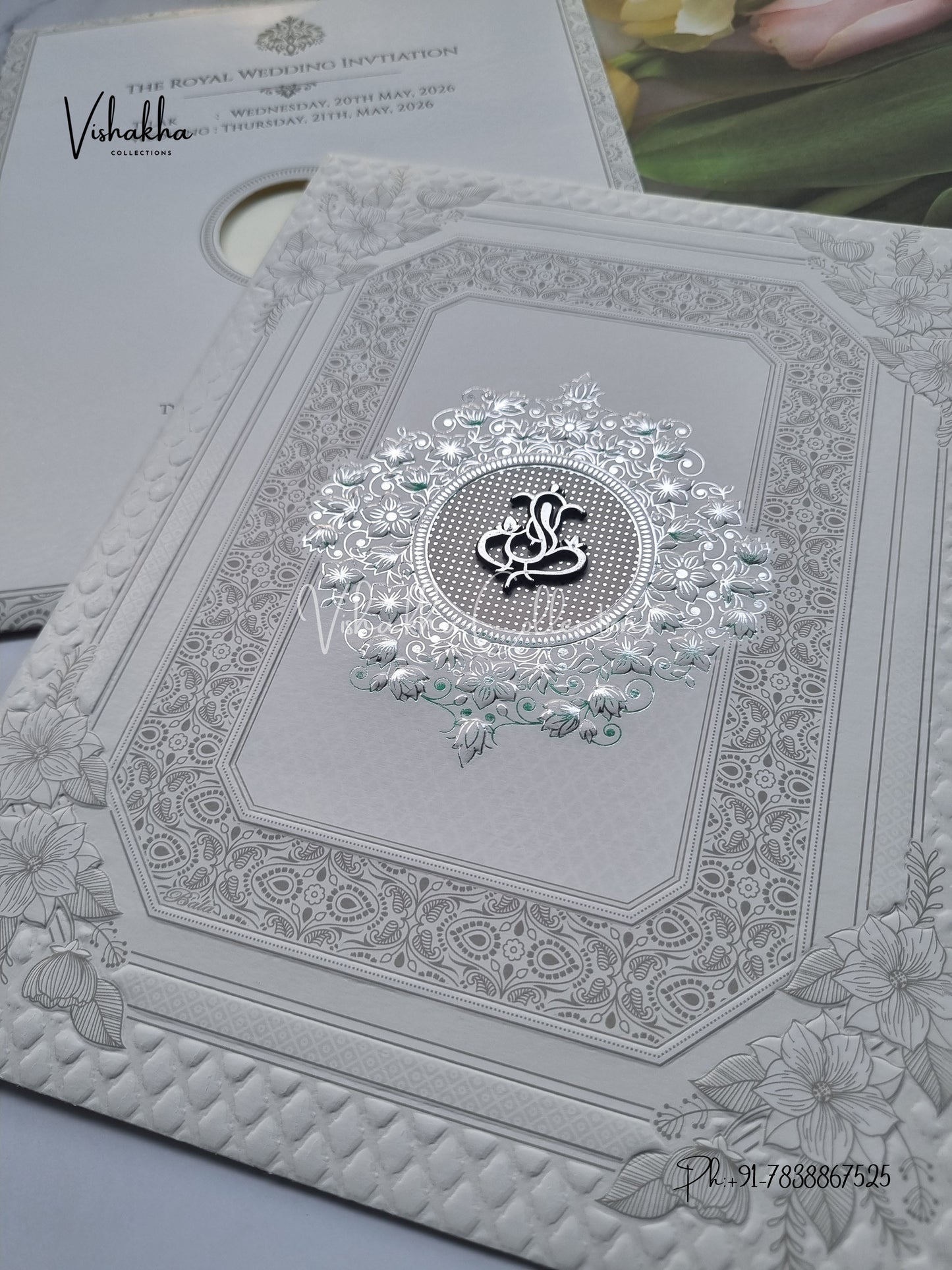 Hindu Muslim Christian Sikh invitation Cards CR-8067G