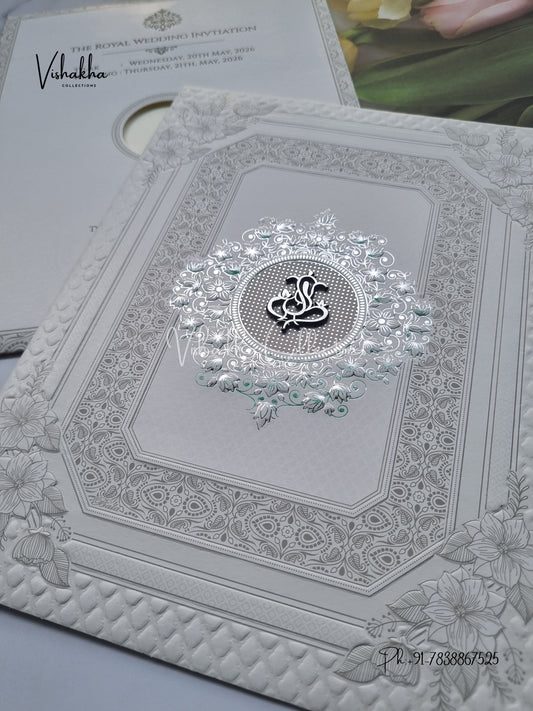 Hindu Muslim Christian Sikh invitation Cards CR-8067G