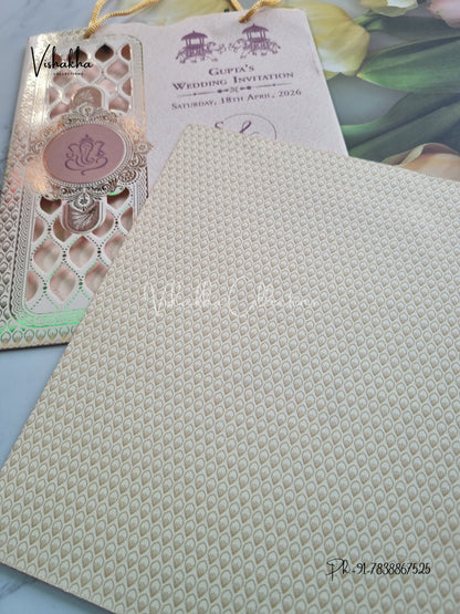 Ganesh Ji Hindu Sikh Carry Bag invitation Cards CR-8070