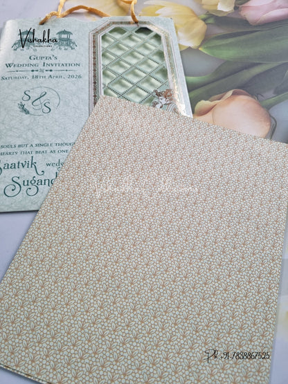 Dulah Dulhan Hindu Sikh Carry Bag invitation Cards CR-8071