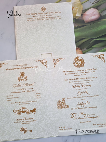 Ganesh Ji Hindu Sikh invitation Cards CR-8073