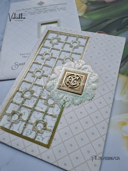 Hindu Muslim Christian Sikh invitation Cards CR-8074G