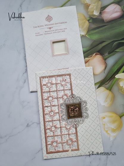 Hindu Muslim Christian Sikh invitation Cards CR-8074P