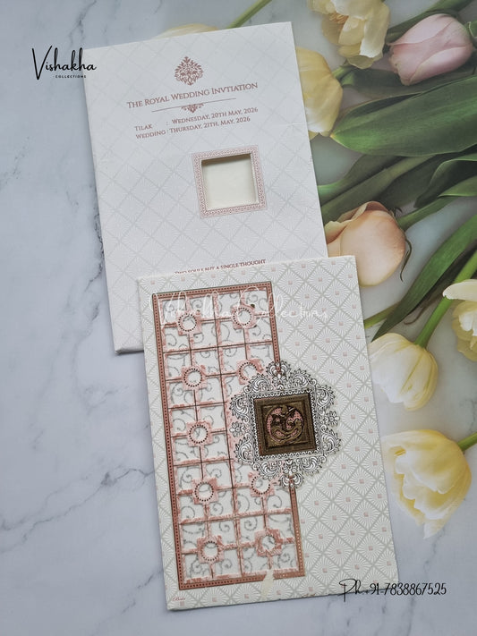 Hindu Muslim Christian Sikh invitation Cards CR-8074P