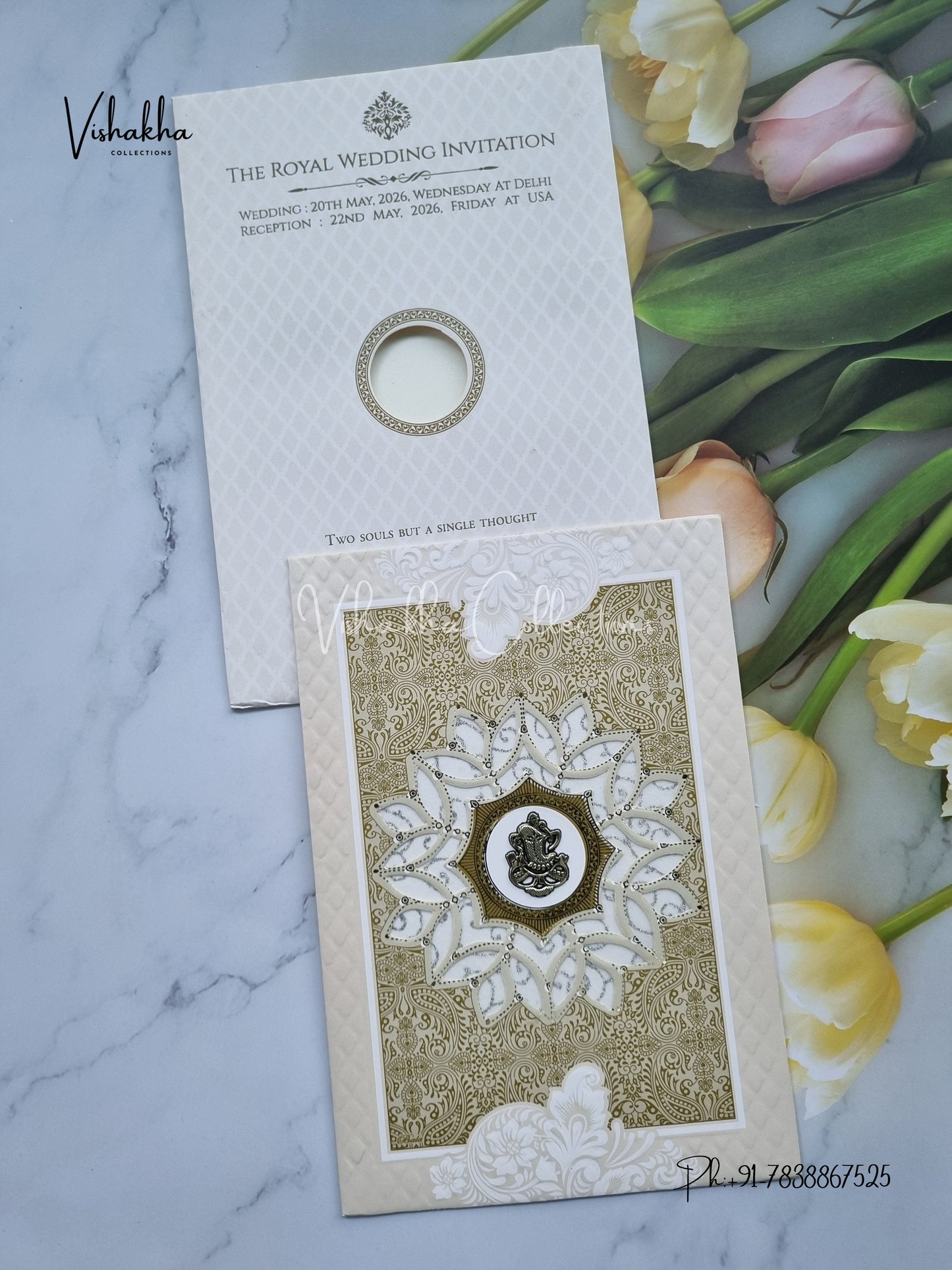 Hindu Muslim Christian Sikh invitation Cards CR-8075G