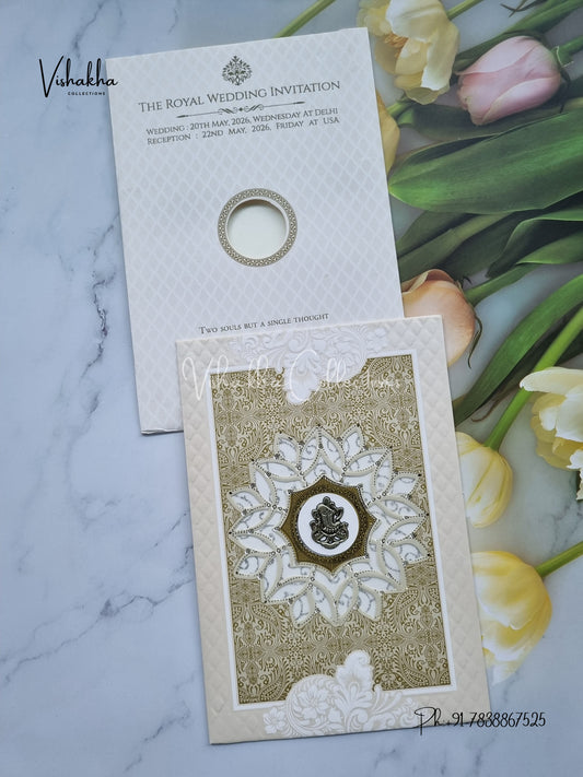 Hindu Muslim Christian Sikh invitation Cards CR-8075G