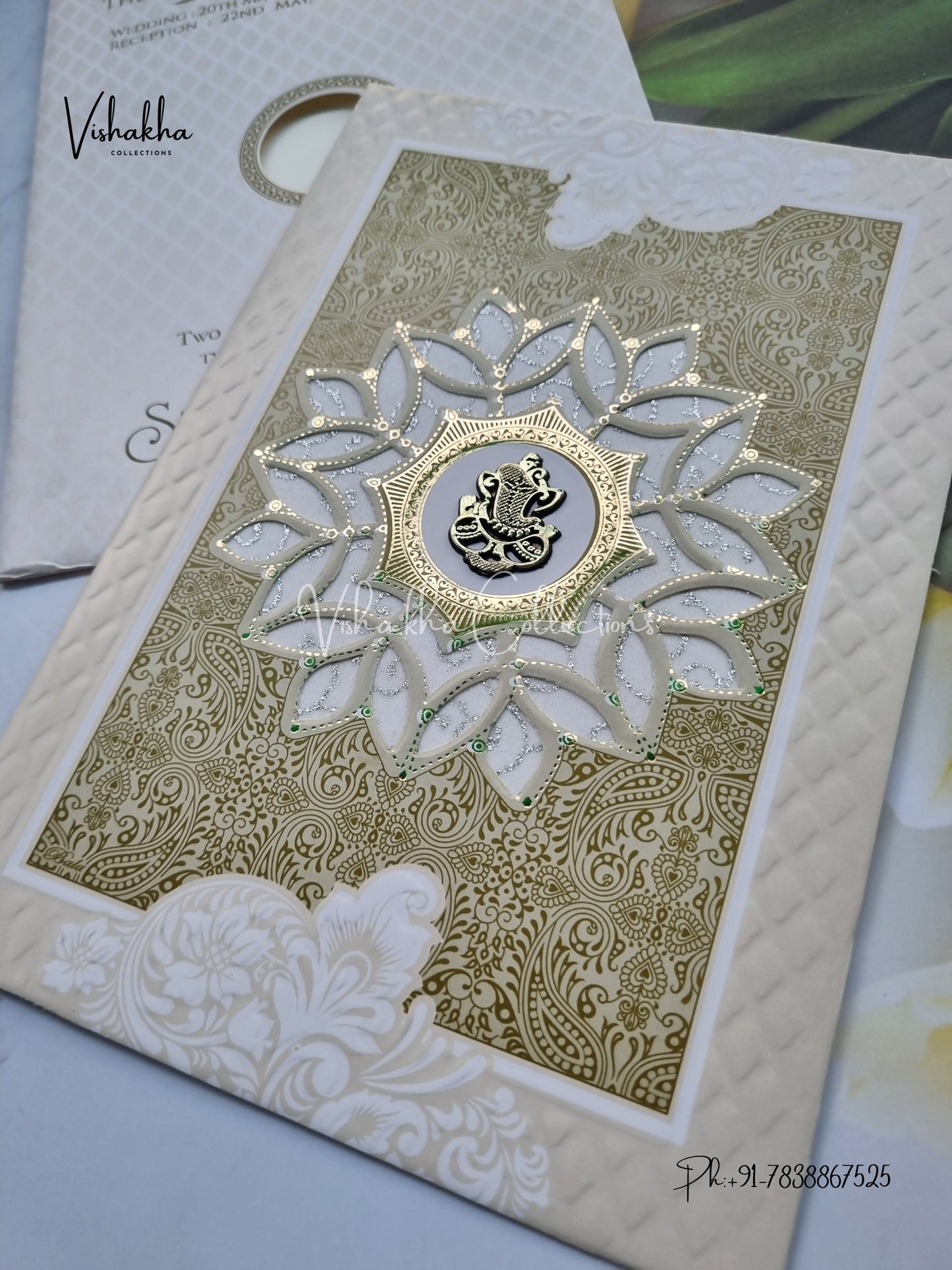 Hindu Muslim Christian Sikh invitation Cards CR-8075G