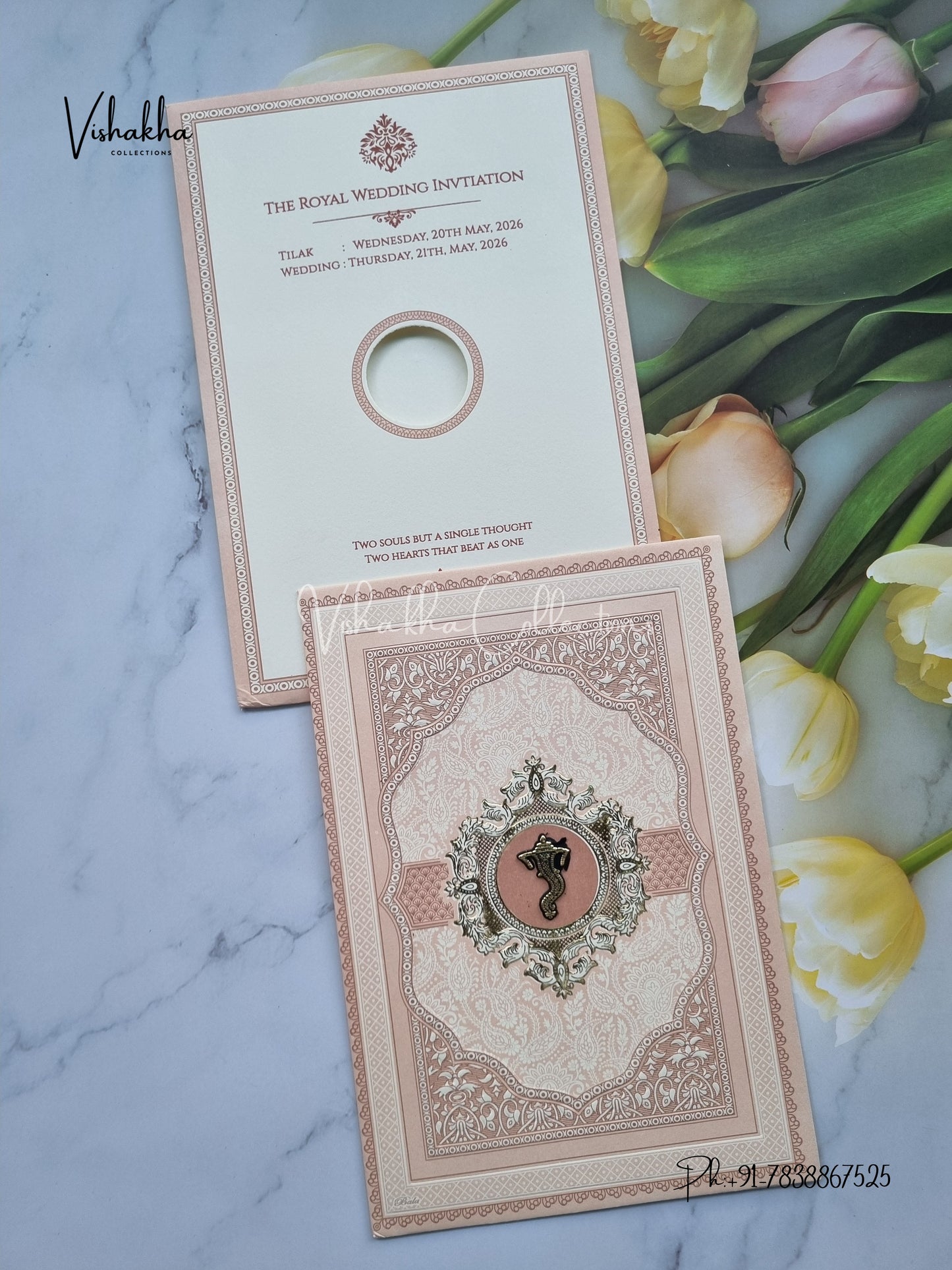 Hindu Muslim Christian Sikh invitation Cards CR-8076P