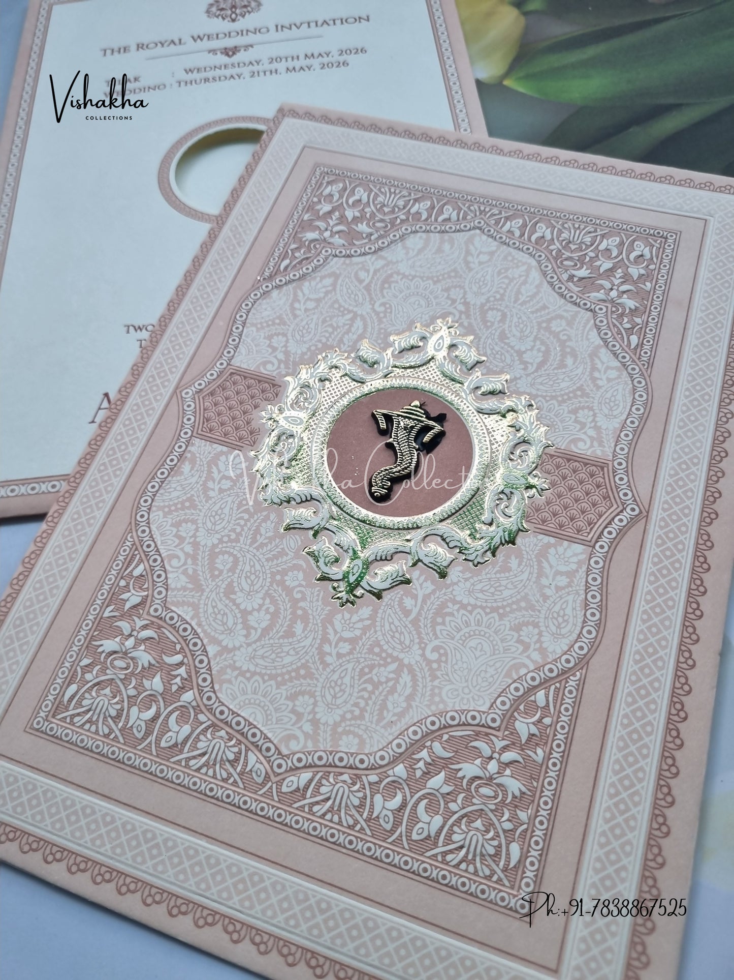 Hindu Muslim Christian Sikh invitation Cards CR-8076P