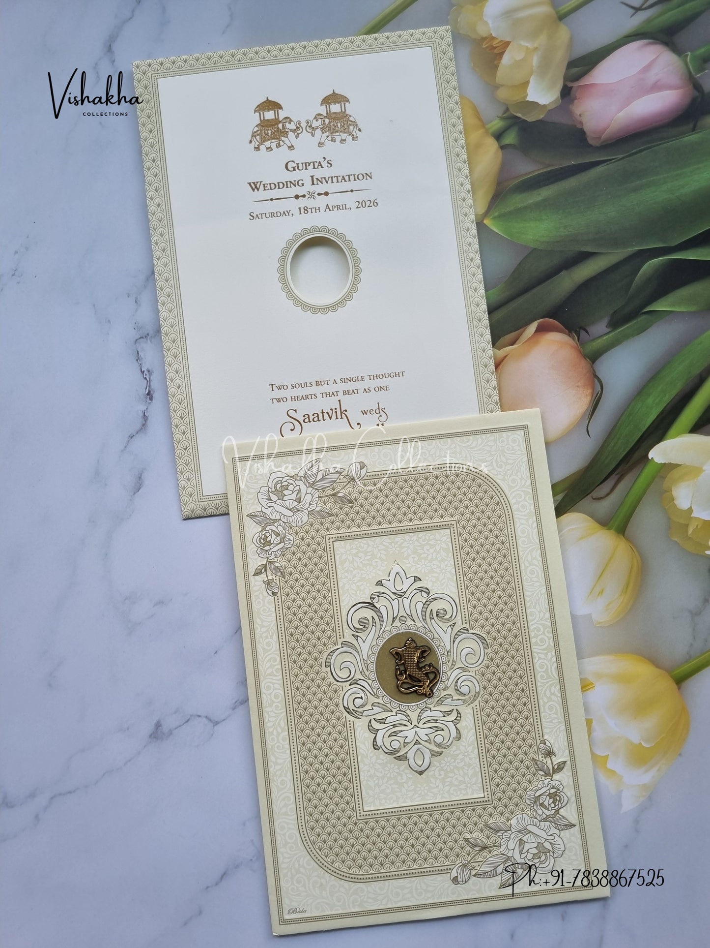 Hindu Muslim Christian Sikh invitation Cards CR-8077G