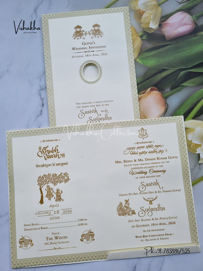 Hindu Muslim Christian Sikh invitation Cards CR-8077G