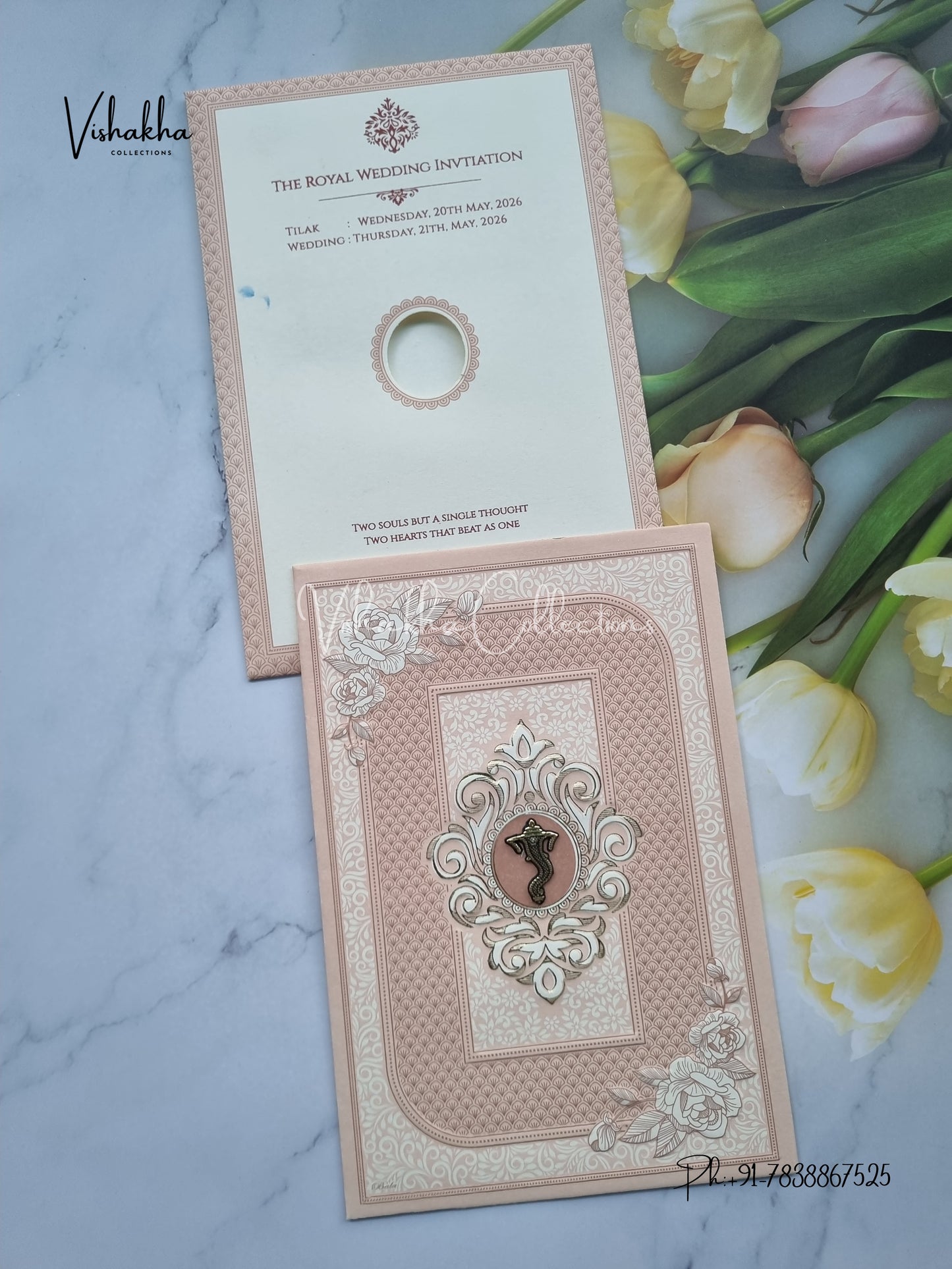 Hindu Muslim Christian Sikh invitation Cards CR-8077P