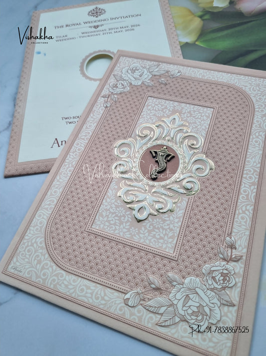 Hindu Muslim Christian Sikh invitation Cards CR-8077P