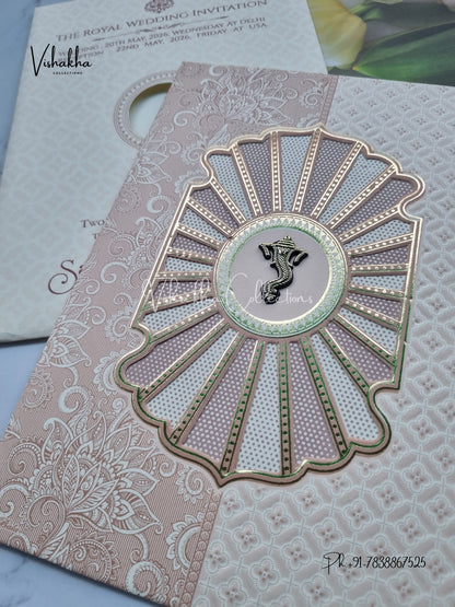 Hindu Muslim Christian Sikh invitation Cards CR-8078P