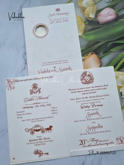 Sita Ram Hindu invitation Cards CR-8080