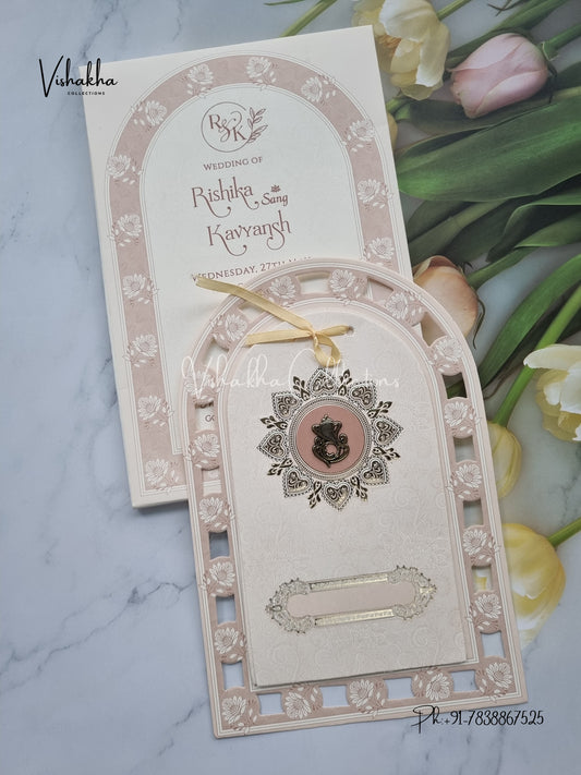 Semi Box Hindu Muslim Christian Sikh invitation Cards CR-8082