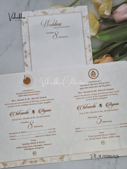 Hindu Muslim Christian Sikh invitation Cards EJ-5065