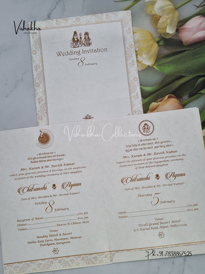 Hindu Muslim Christian Sikh invitation Cards EJ-5066