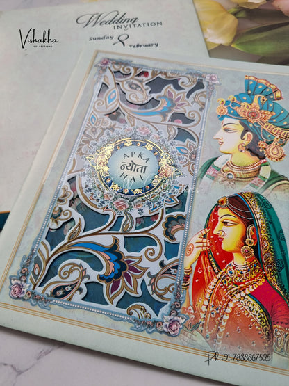 Dulah Dulhan Hindu Sikh invitation Cards EJ-5071