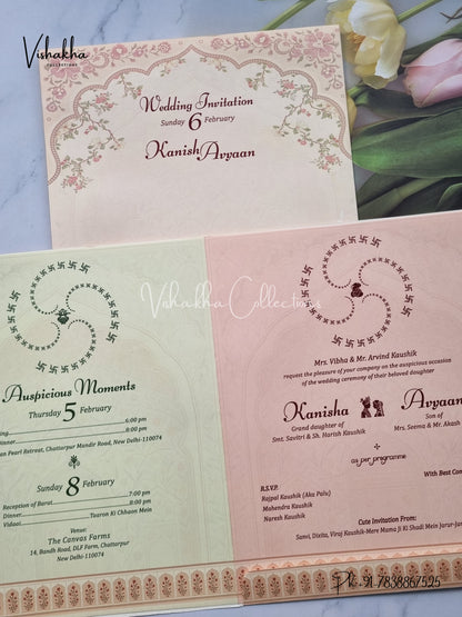 Hindu Muslim Christian Sikh invitation Cards EJ-5100