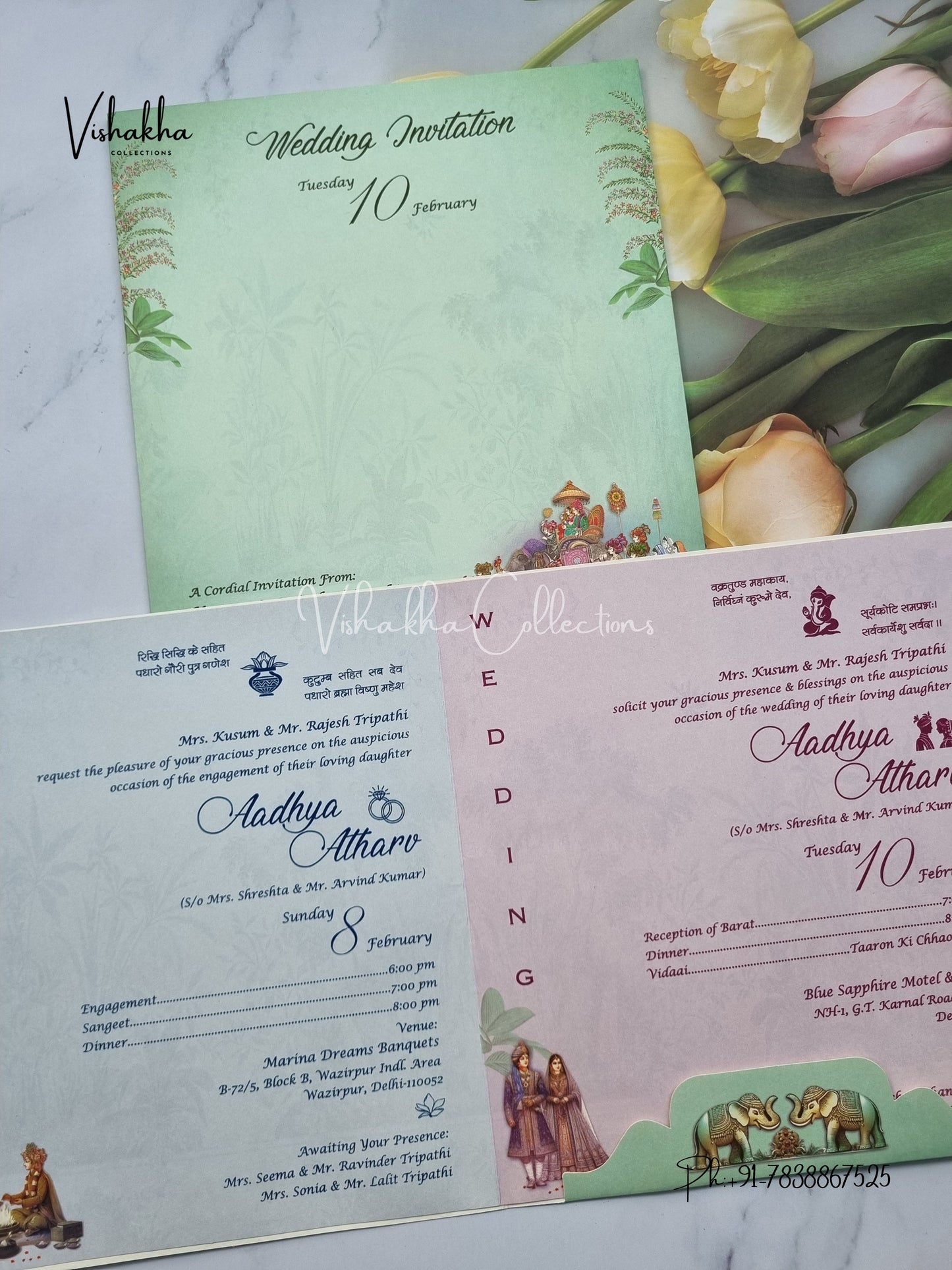 Barat Hindu Sikh invitation Cards EJ-5129