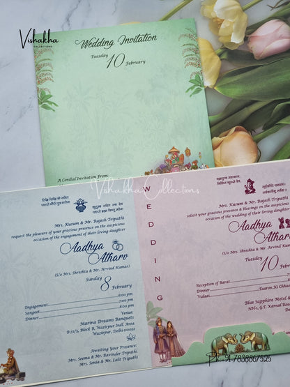 Barat Hindu Sikh invitation Cards EJ-5129