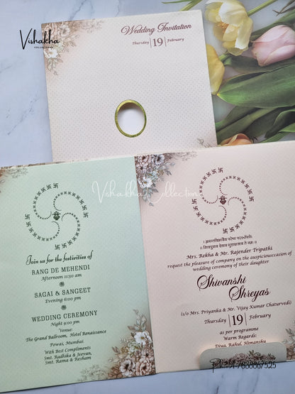 Hindu Muslim Christian Sikh invitation Cards EJ-5158