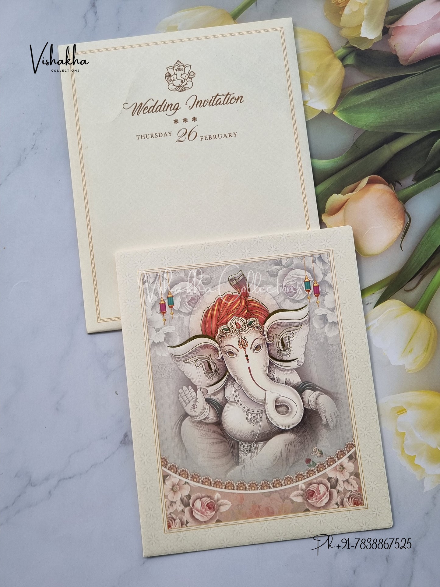 Ganesh Ji Hindu invitation Cards EJ-5183