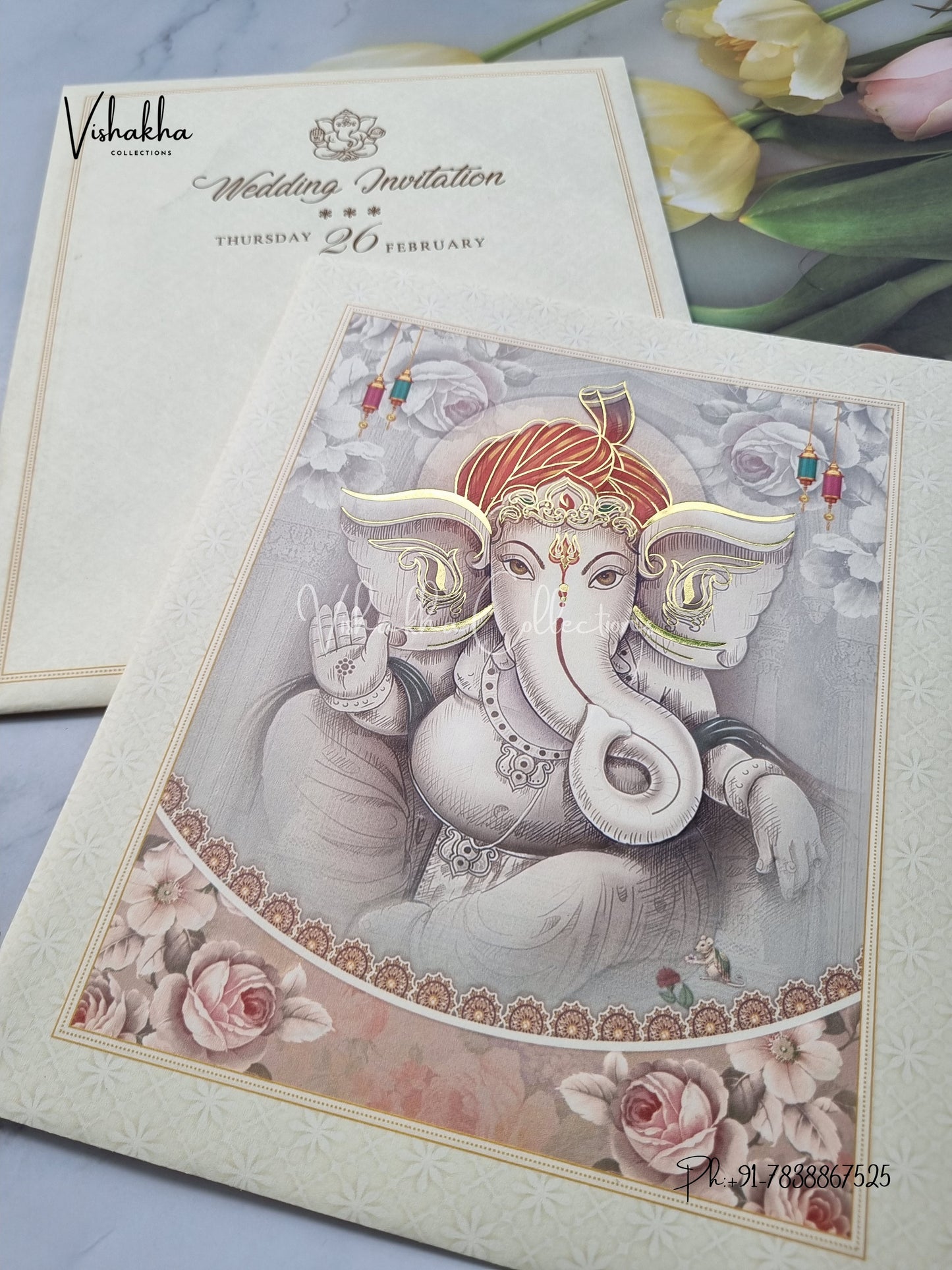 Ganesh Ji Hindu invitation Cards EJ-5183