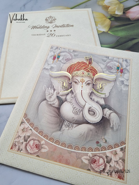 Ganesh Ji Hindu invitation Cards EJ-5183