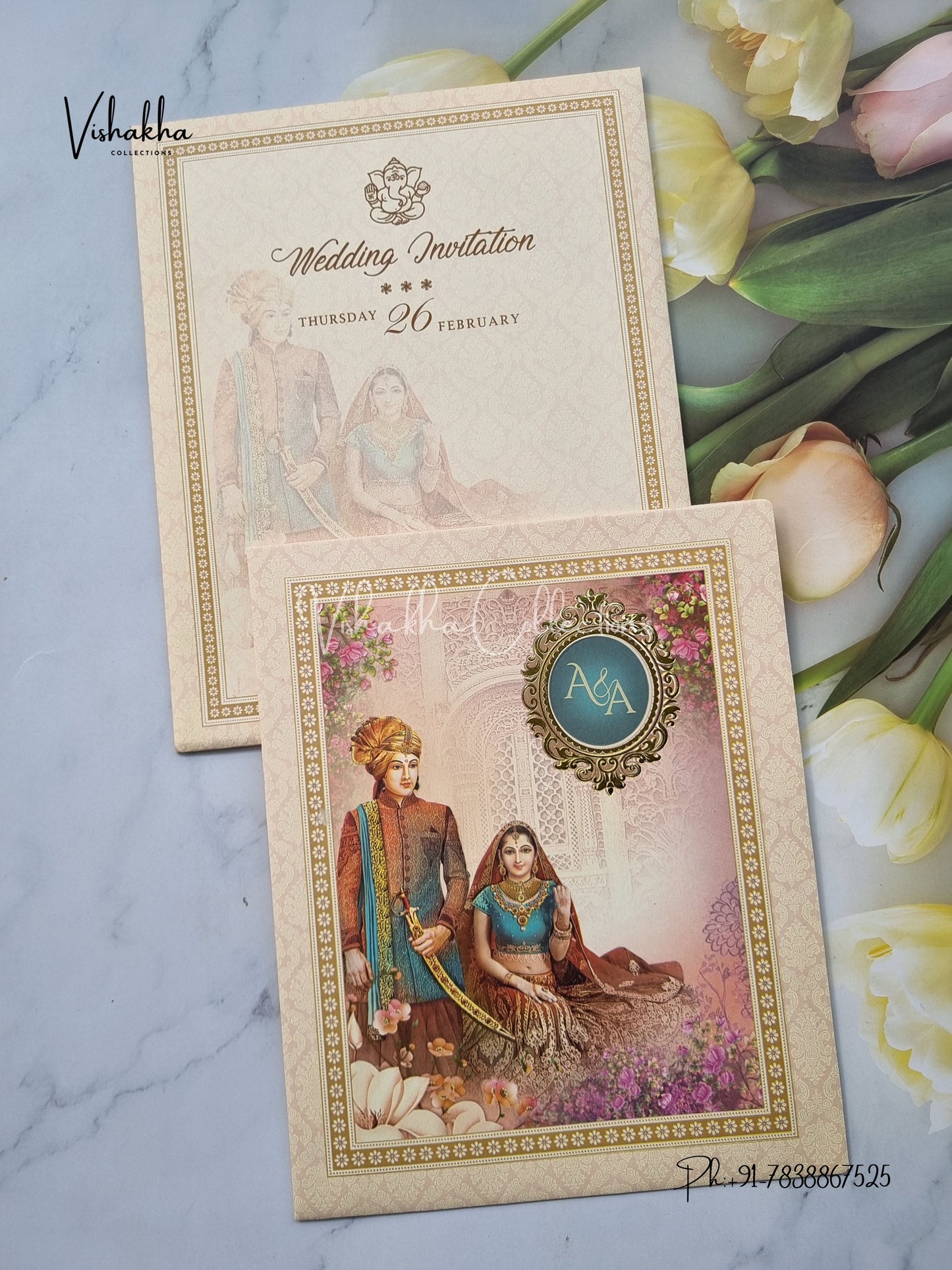 Dulah Dulhan Hindu Sikh invitation Cards EJ-5184