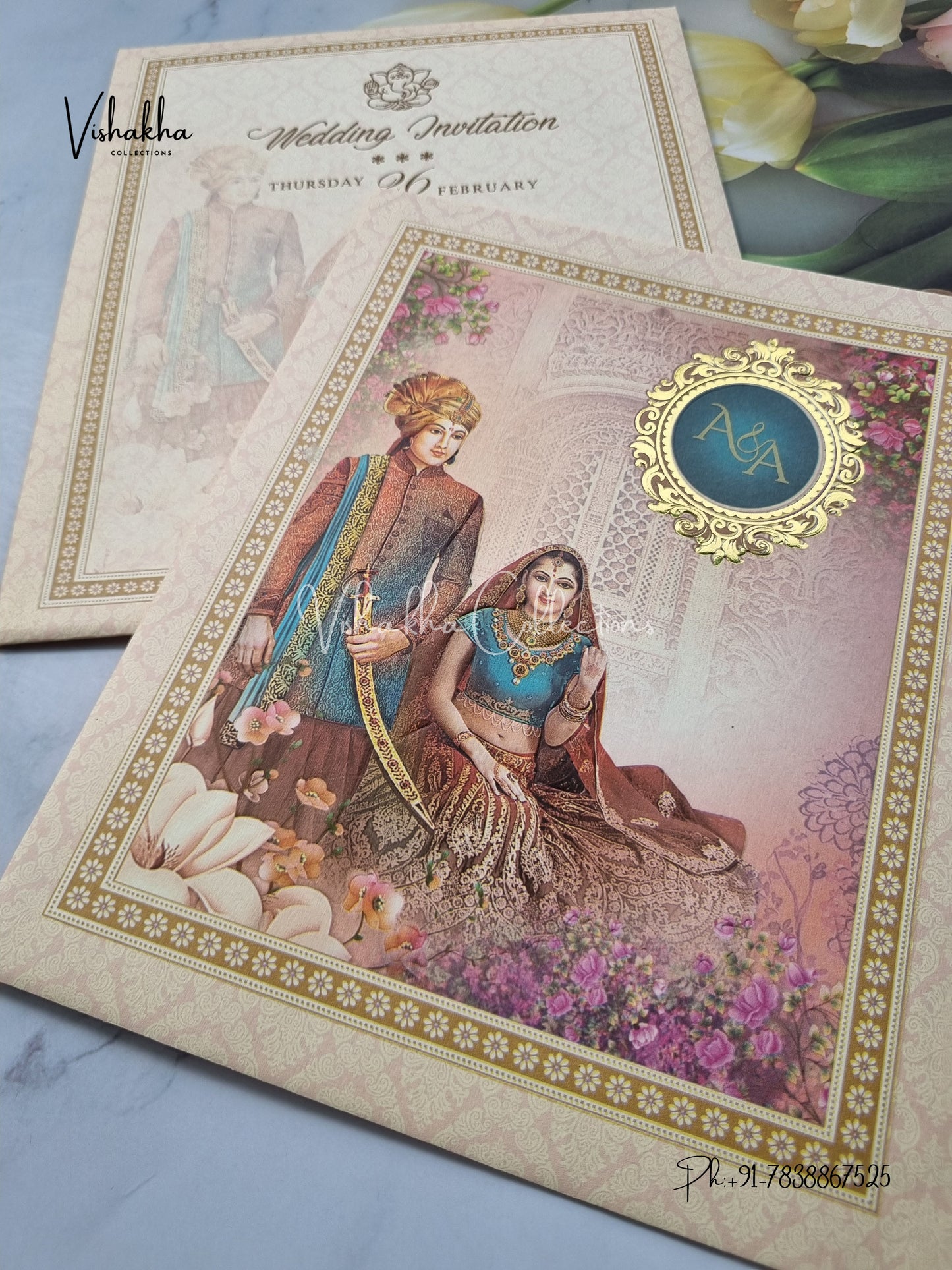 Dulah Dulhan Hindu Sikh invitation Cards EJ-5184