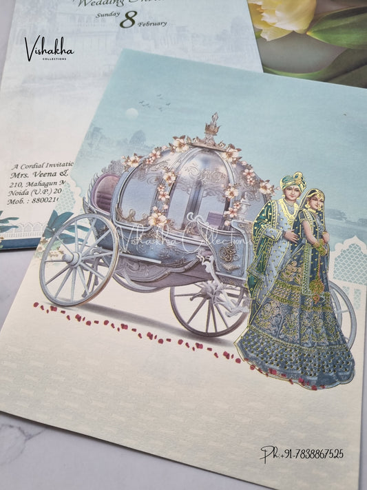 Dulah Dulhan Hindu Sikh invitation Cards EJ-5204