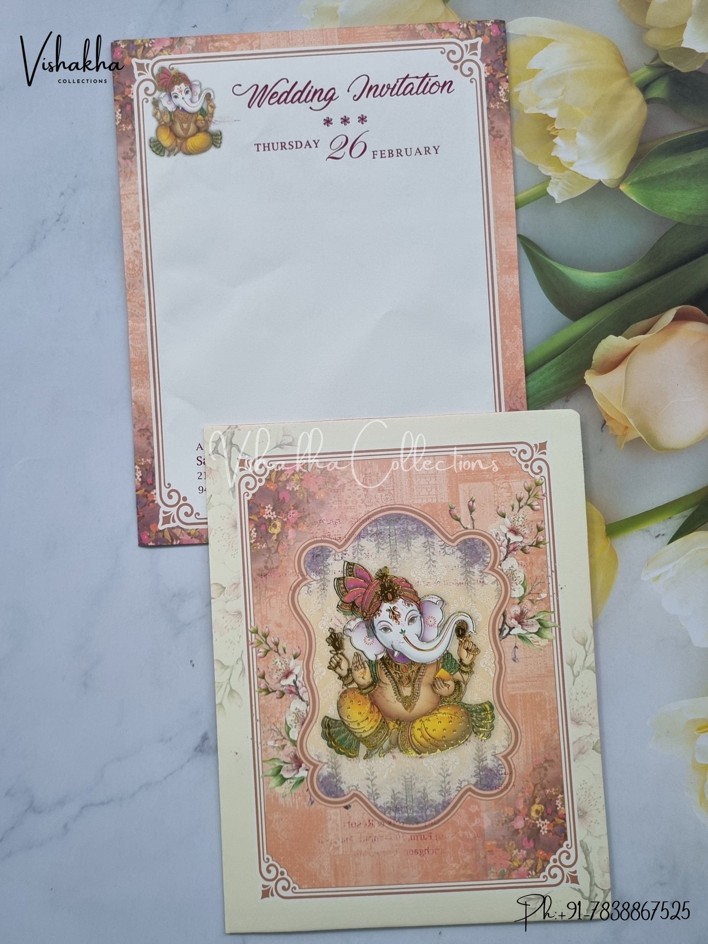 Ganesh Ji Hindu invitation Cards EJ-5206