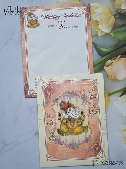 Ganesh Ji Hindu invitation Cards EJ-5206
